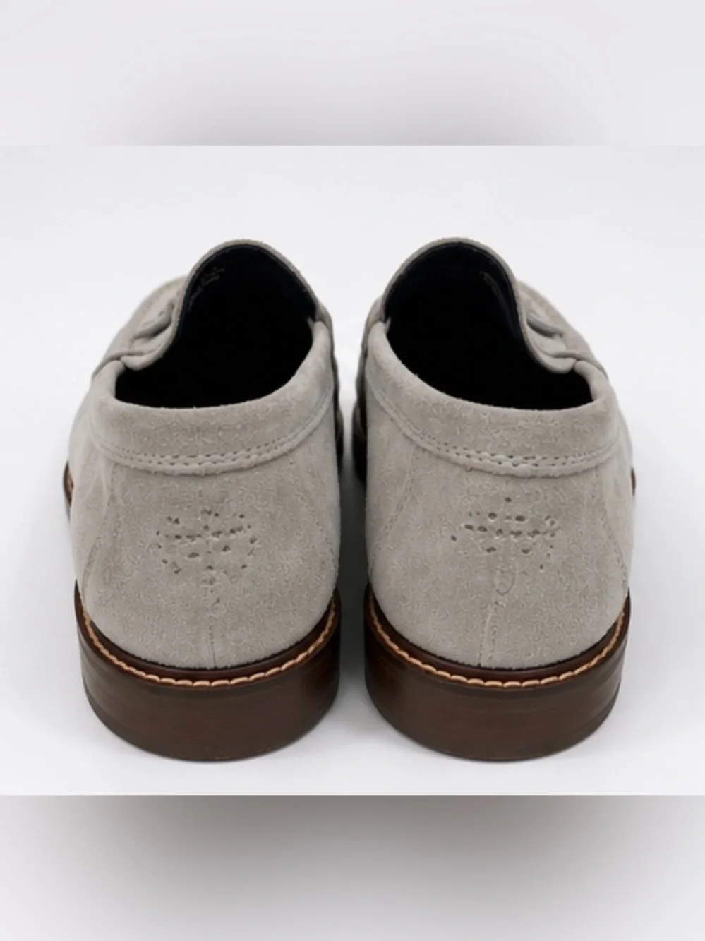 Cole Haan Pinch Maine Grey Suede Tasseled Loafers Men's Size 12 M Slip On Shoes